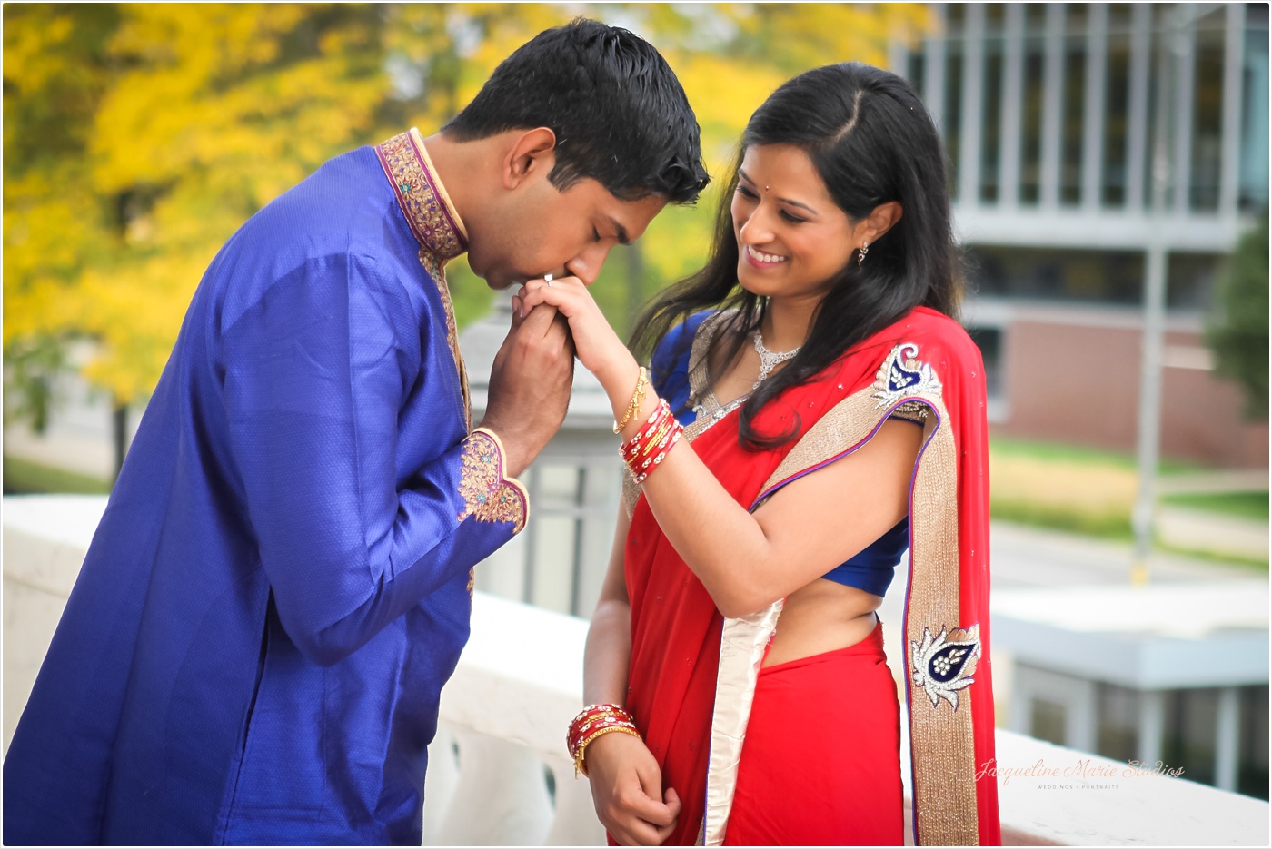 DIA Detroit Riverwalk Engagement Session Detroit Wedding Photographer Hindu