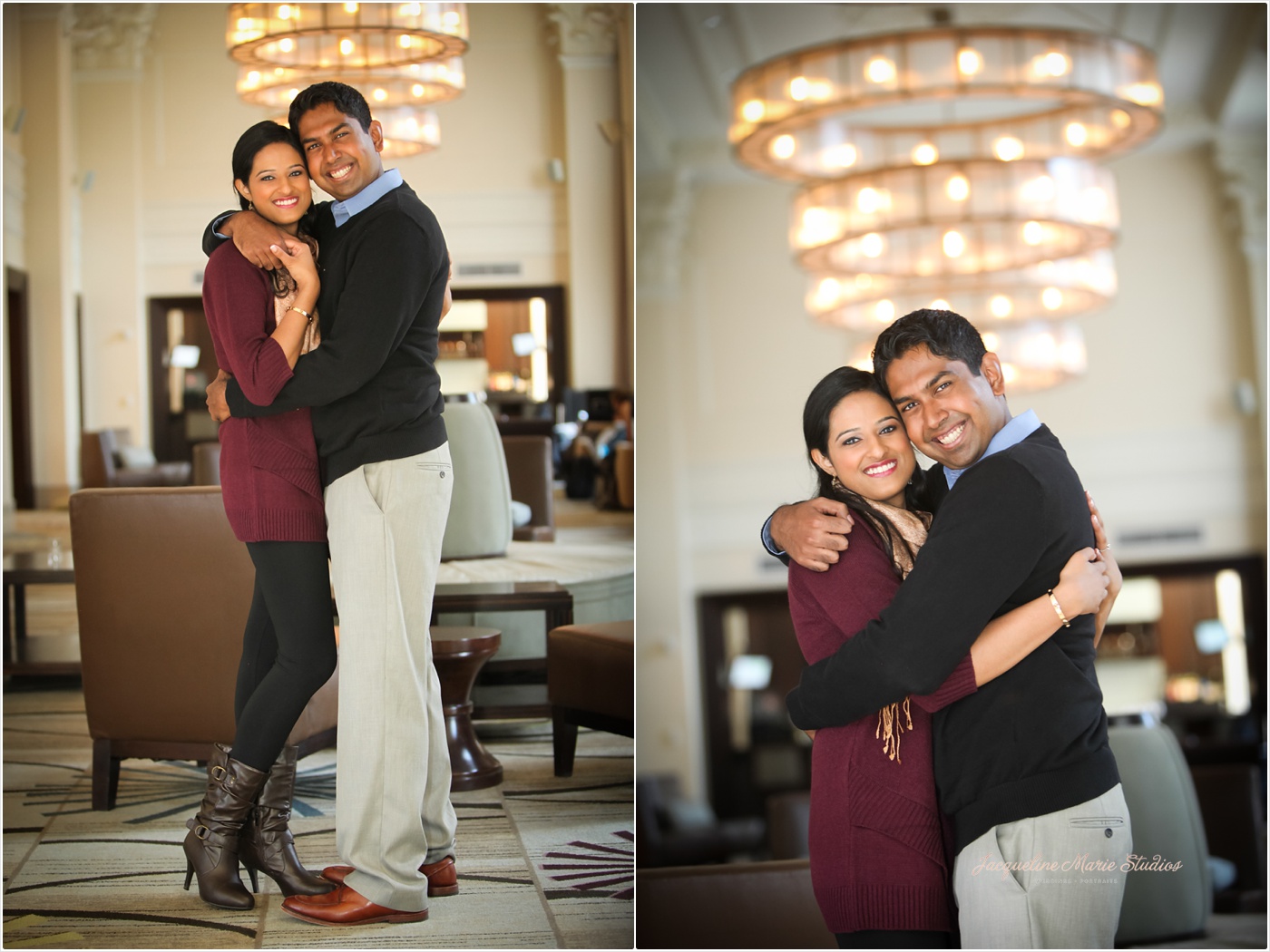 DIA Detroit Riverwalk Engagement Session Detroit Wedding Photographer Hindu