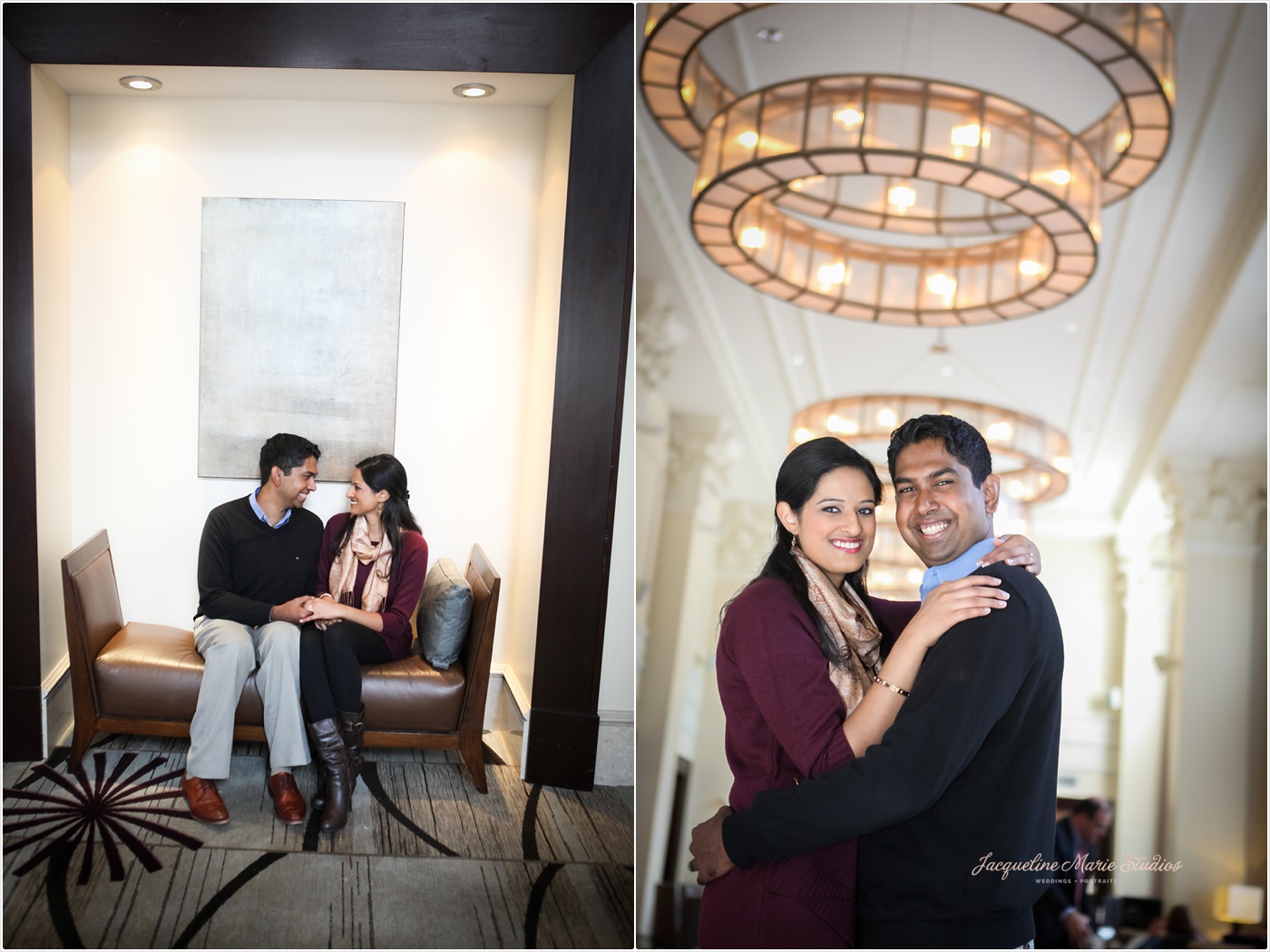 DIA Detroit Riverwalk Engagement Session Detroit Wedding Photographer Hindu