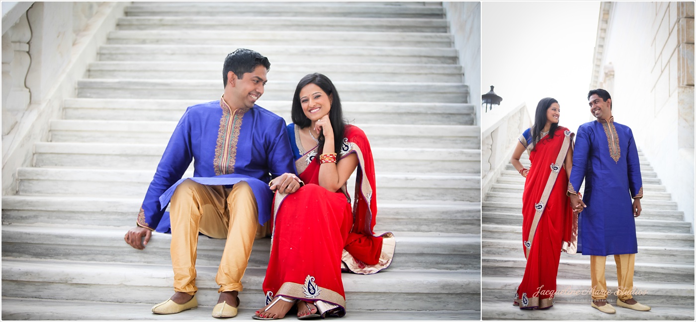 DIA Detroit Riverwalk Engagement Session Detroit Wedding Photographer Hindu