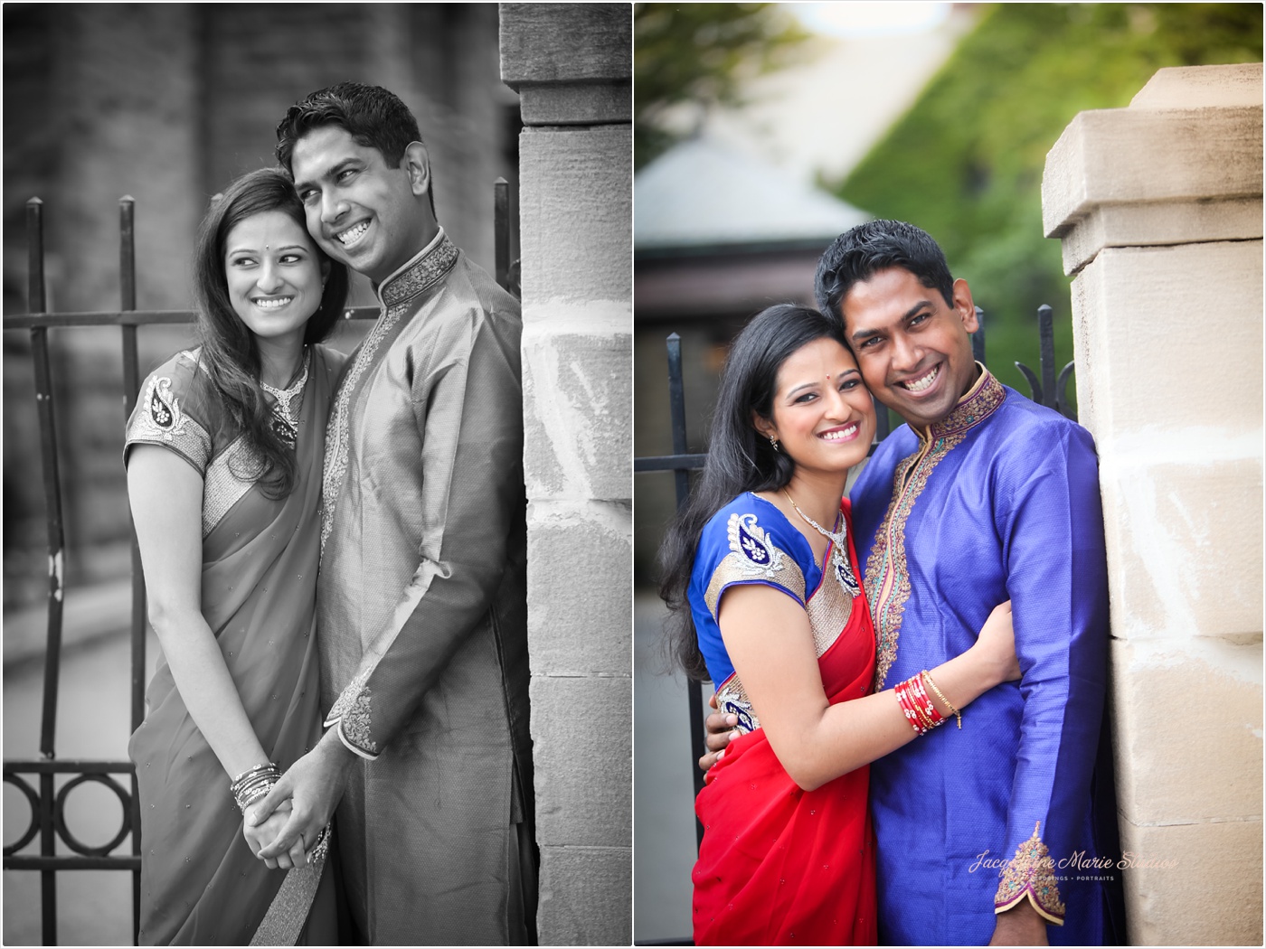 DIA Detroit Riverwalk Engagement Session Detroit Wedding Photographer Hindu